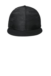 New Era ® Camo Flat Bill Snapback Cap - Black/ Black Camo - OSFA